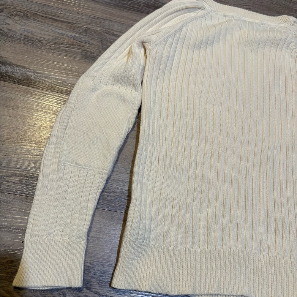Lauren Ralph Lauren Jeans Co. Cotton Ribbed knit sweater Sz M Zip neckline - Picture 6 of 7